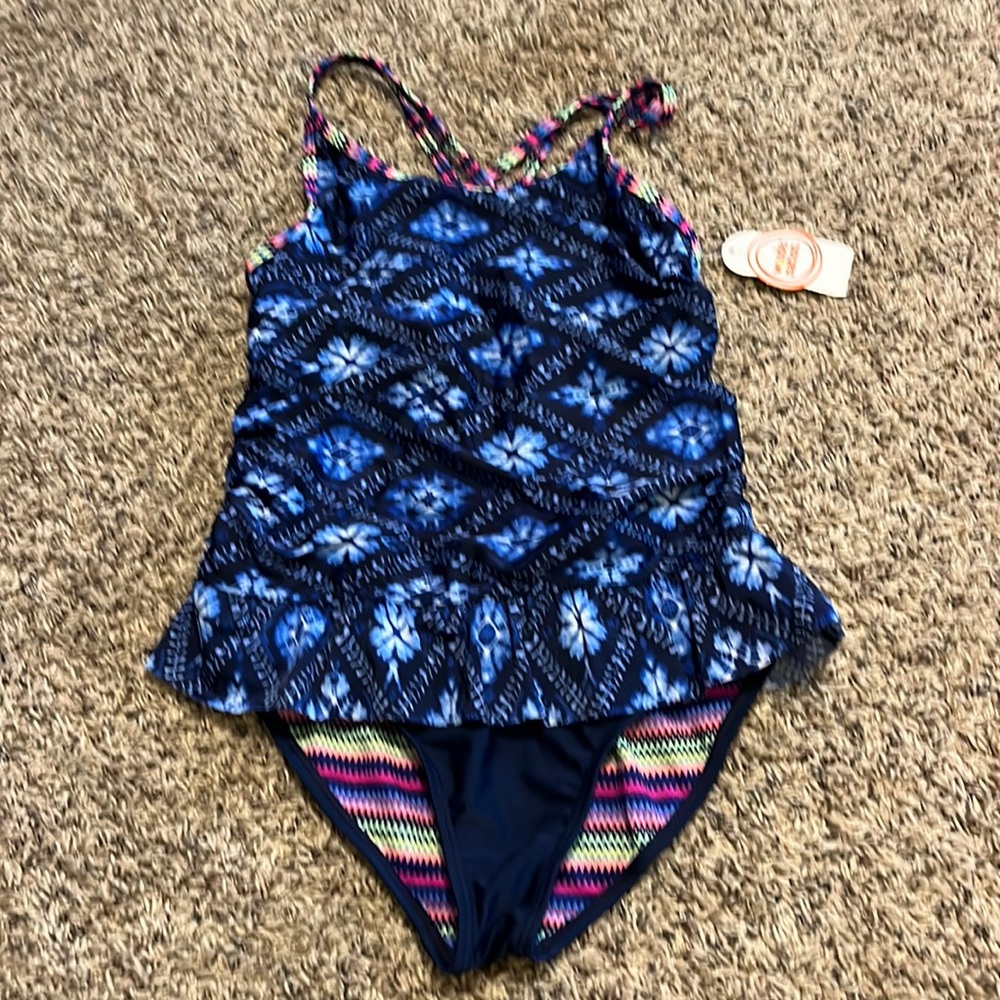 NWT, girls, bathing, suit, size large